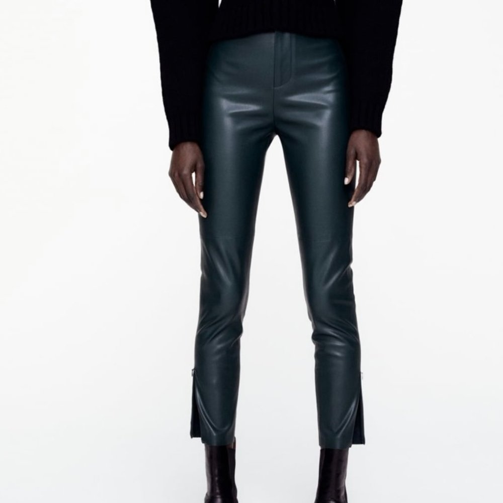 ZARA NEW with tag Leather leggings